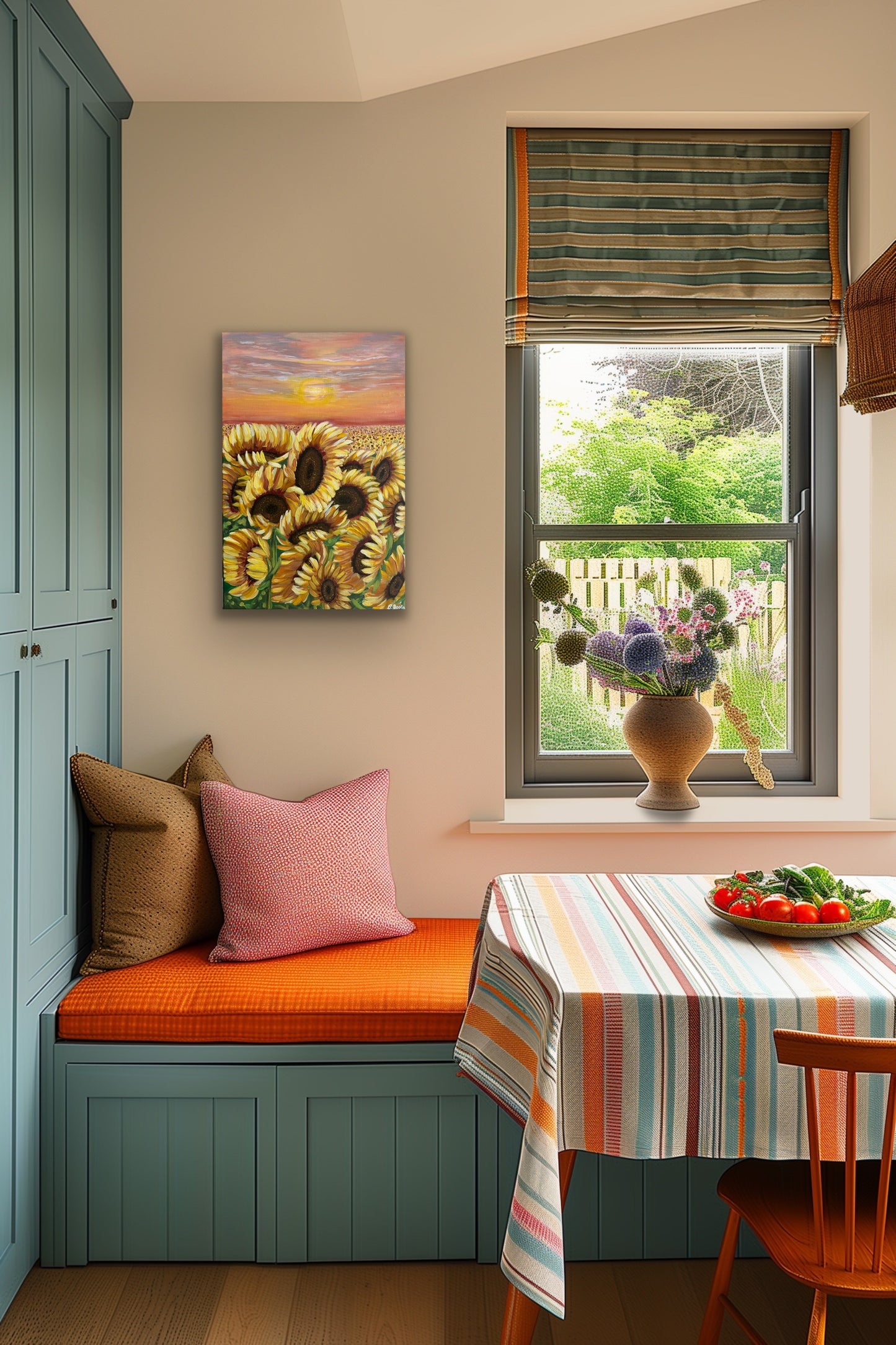 Sunflowers at Sunset